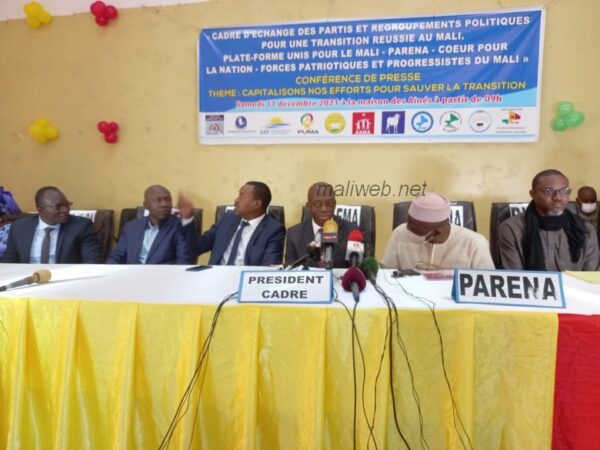 Mali : Le cadre de Partis et regroupements politiques appel à l’abandon du projet de la nouvelle Constitution