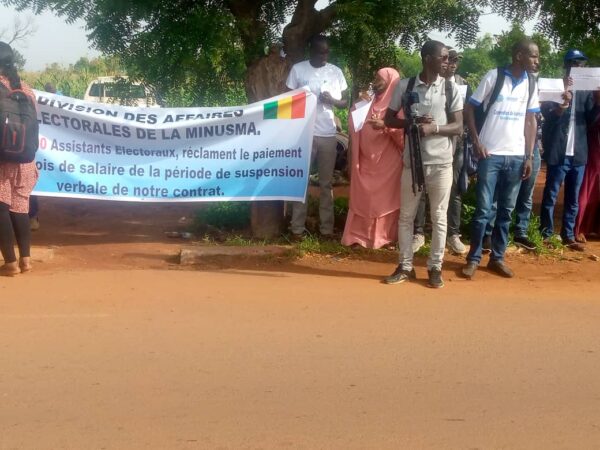Mali : Les assistants électoraux de la MINUSMA réclament des arriérés de salaire