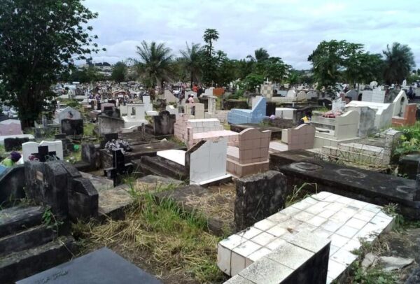 Cimetière de Lalala à Libreville : 30 tombes éventrées par un grand arbre déraciné par l’ouragan